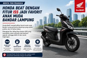 Honda BeAT dengan Fitur ISS Jadi Favorit Anak Muda Bandar Lampung